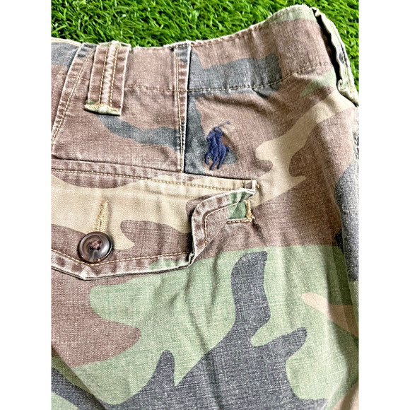POLO RALPH LAUREN Mens Cargo Shorts Camo Relaxed Military Combat 42 9" - Picture 4 of 8